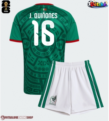 Mexiko Julian Quinones #16 Domácí dres komplet pro Děti MS 2026 Krátkým Rukávem (+ Krátké kalhoty)